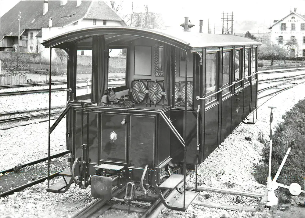 Voiture selon AS 11 (ex C 28) à Yverdon — En 1897 — Édition YSteC - Recto