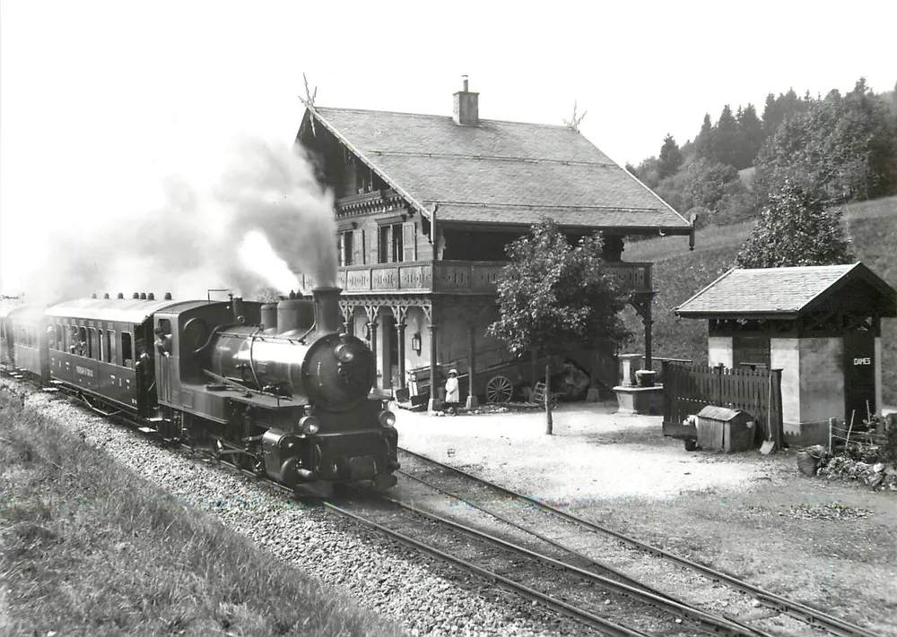 Trein naar Sainte-Croix in Six-Fontaines — (G 4/4 « Allénor », SLM 1911) — BVA, Aloys Fauquez, 169.6 YSteC - Voorkant