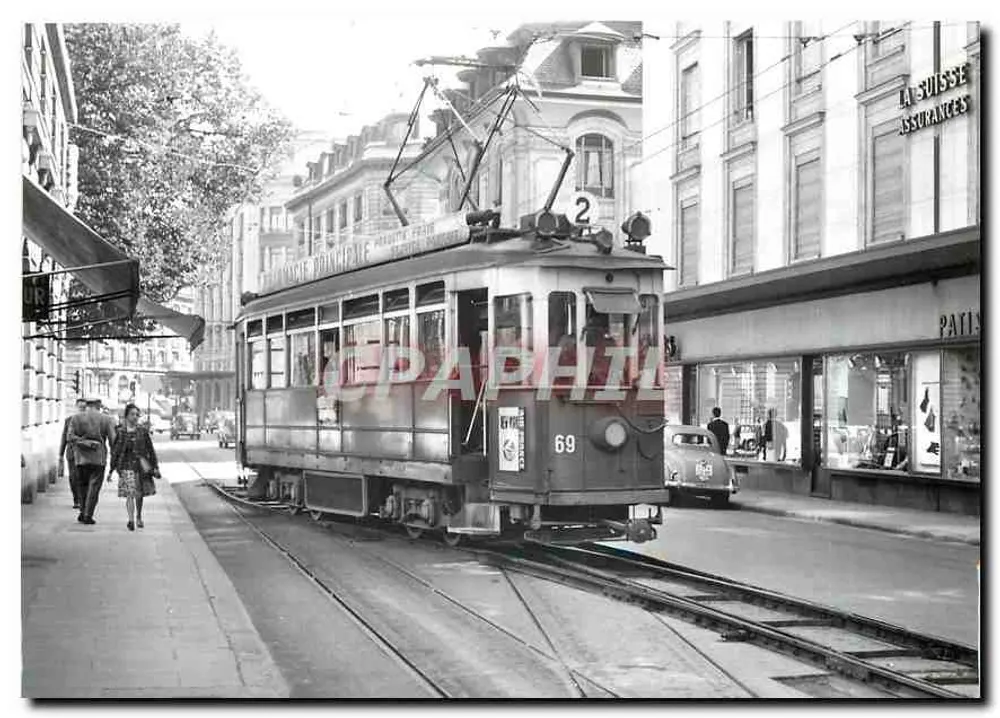 Tramway n°69 à Lausanne — ligne 2 — éditeur BVA, série 162.3 CGTE - Recto