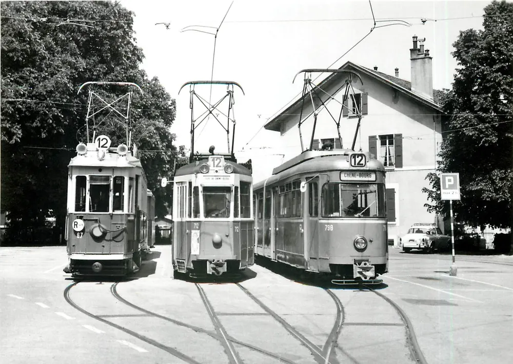 Châne-Bourg — Tramways AGMT — BVA, Aloys Fauquez, 1018 Lausanne - Vorderseite
