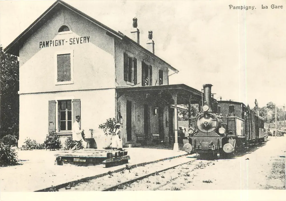 Pampigny-Sévery — Gare — Éditeur Aloys Fauquez, n° 150.10 BAM - Recto