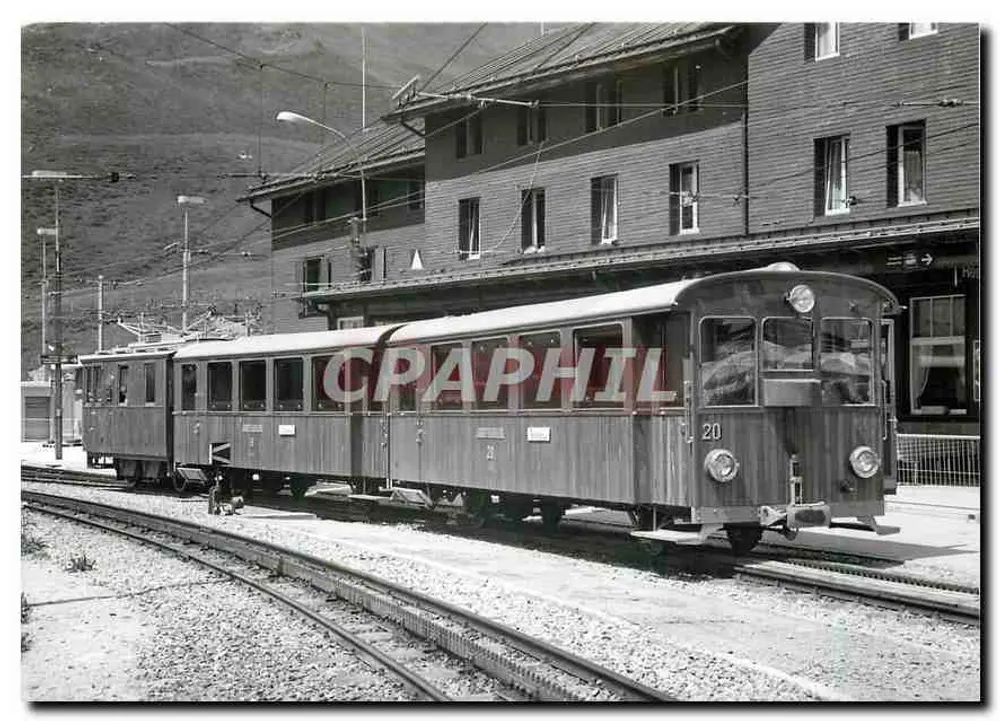 Train à la gare de Petite Scheidegg — BVA 20 (SLM/BBC, 1924) — photo J.-L. Rochaix - Recto