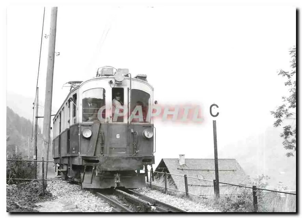 Automotrice BDeh 4/4 n°6 — arrivant à Val d'Illiez — Photo C. Bernard - Recto