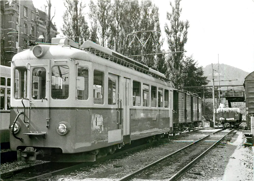 Tramway in St-Gall — BDe 4/4 7, freight — photo J.-L. Rochaix - Front