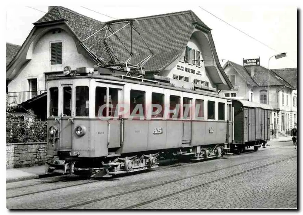 Tramway AS em Oberentfelden — AS-Morgenzug com BFe 4/4 + K 68 — Foto P. Boehm - Frente