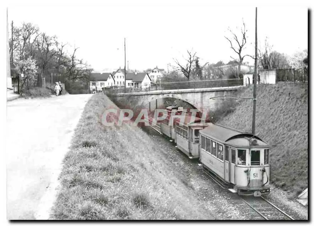 Tramway n°51 — Entre Arlesheim et l'arrêt Brown-Boveri — photo R. Todt - Recto