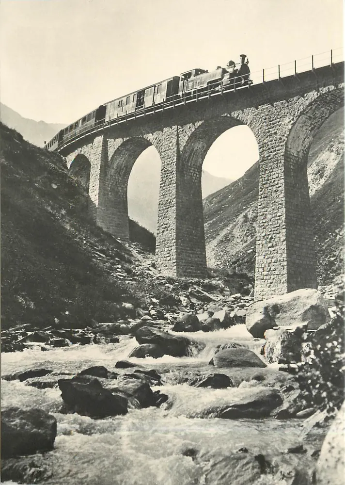 Viaduc No 2 sur la Furkareuss — BVA, Aloys Fauquez — Coll. Rh.B - Recto
