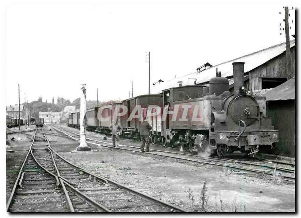 Trein naar Denain in de station Caudry — (130 T, Piguët No 30) — Foto B. Rozé, 1956 - Voorkant