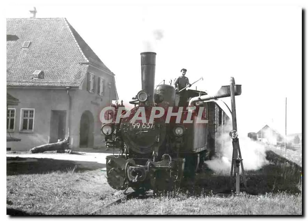 Dürmentingen — locomotiva a vapor n° 99 637 — Foto R. Todt, n° 619.9 - Frente