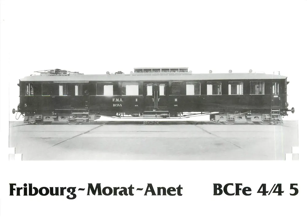 Tramwaj Fribourg-Morat-Anet — BCFe 4/4 5 — Ernst & Leutwiler, Lausanne - Awers