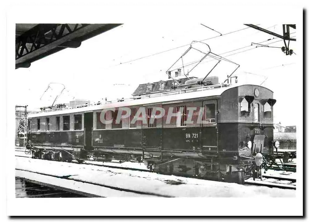 Elektrischer Zug BN 721 — Serie 4/5 — Verlag Ernst B. Leutwyler, Zürich - Vorderseite