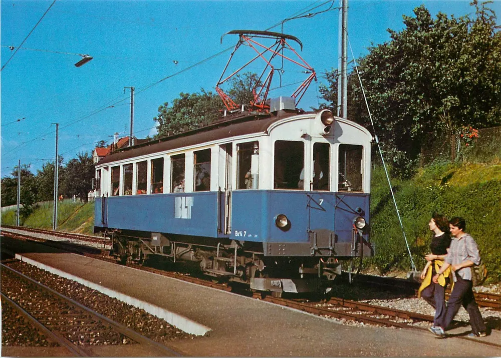 Tramway de Birsig — dernier wagon motorisé de la Birsigtalbahn BTB — éditeur Ernst B. Leutwiler, n° 94-6 - Recto