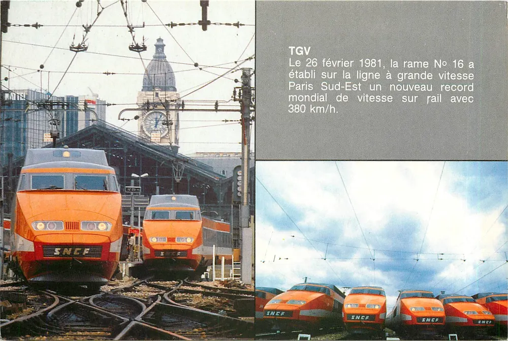 TGV — Recorde de velocidade em Paris Sud-Est — SNCF - Frente