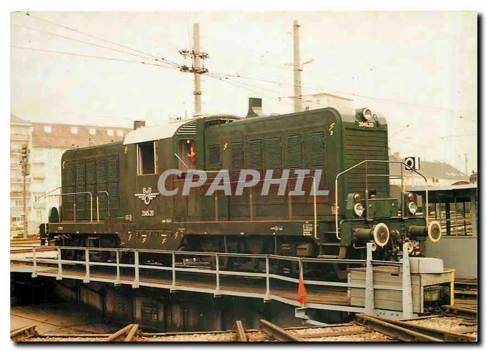 Locomotiva ÖBB 2045.20 — Série 1, 1º ano de construção 1952 — PSK Internationale Postsparkasse, Viena - Frente