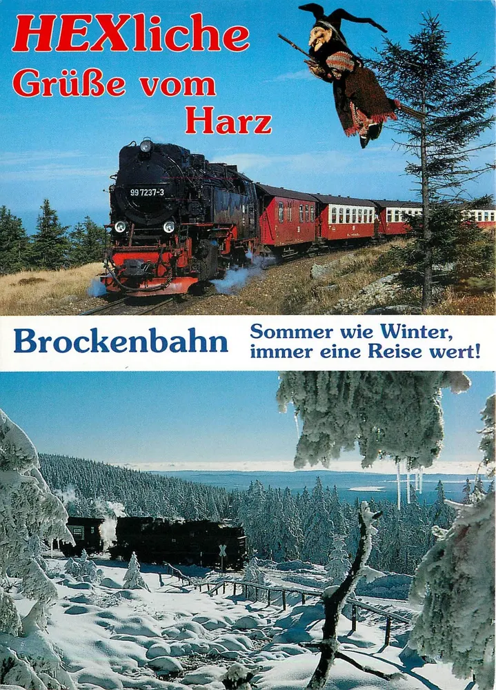 Brockenbahn — HEXliche Grüße vom Harz — JACOBI FOTO & VERLAG - Recto