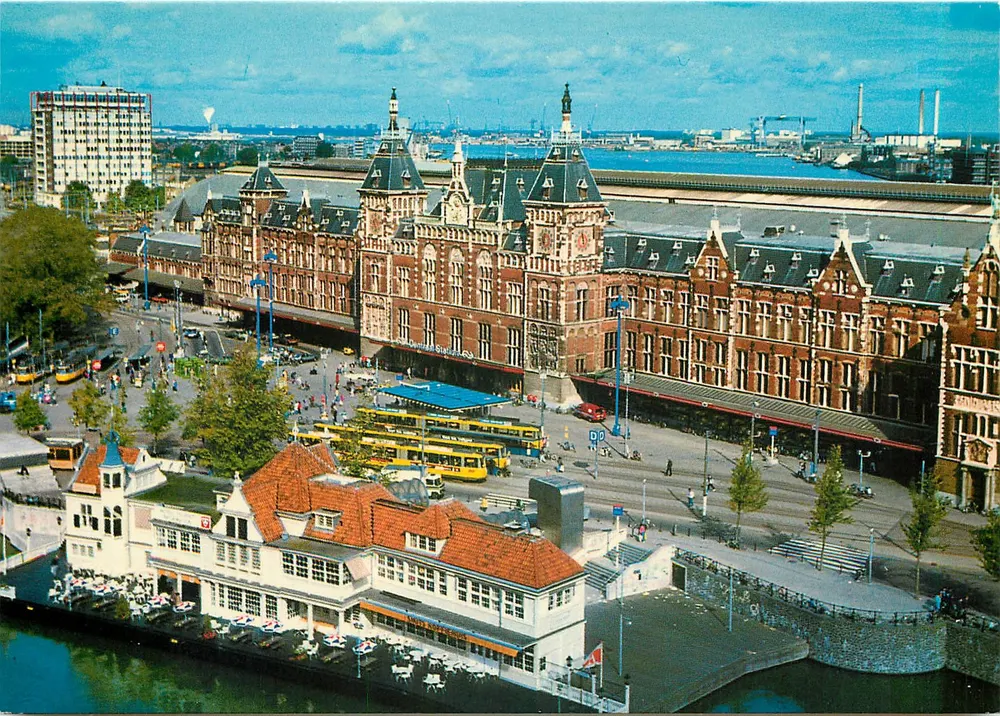 Amsterdam — Widok na Central Station — Sleddin - Awers