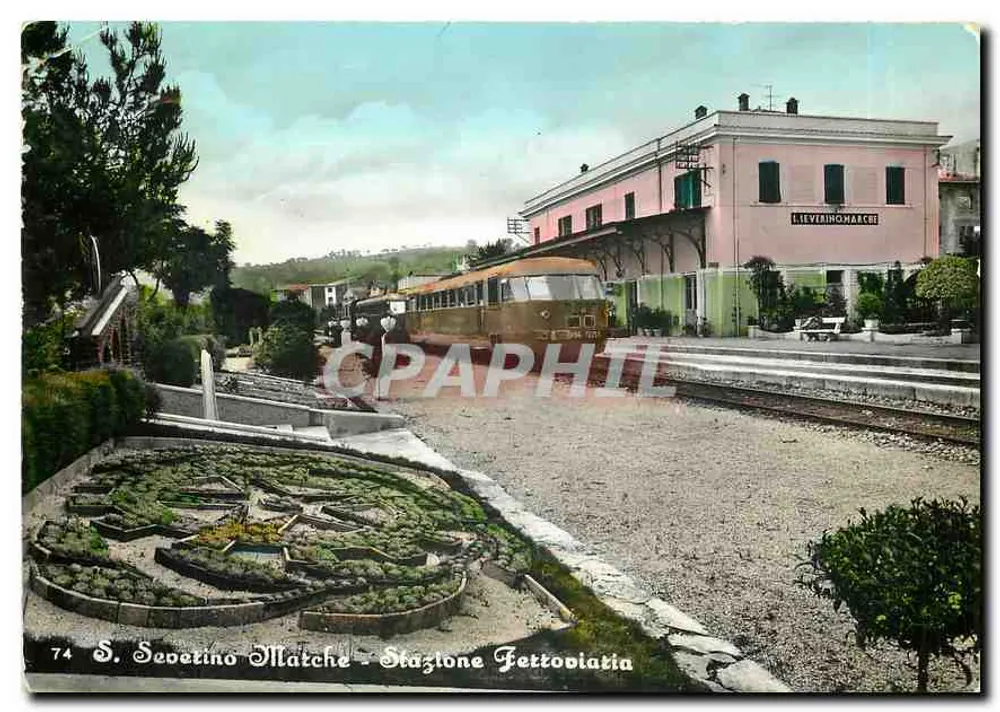 S. Severino Matelica - Estación Fettoviatia — editor V. Fotografia (n° 74) - Anverso