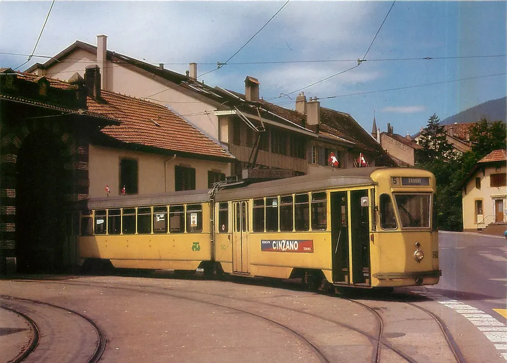 Tramway von Boudry — Tramway TN Be 4/6 593 — Ernst B. Leutwiler Verlag - Vorderseite