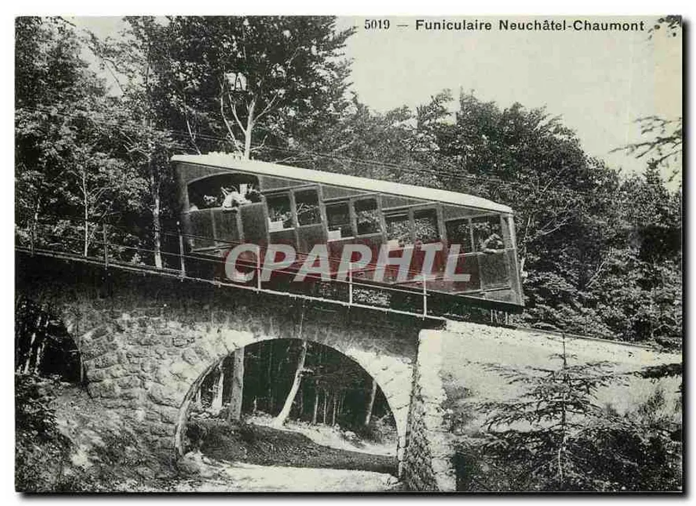 Funicular Neuchâtel-Chaumont — Nr. 5019 — Verleger Ernst B. Leuwyler, Zürich - Vorderseite