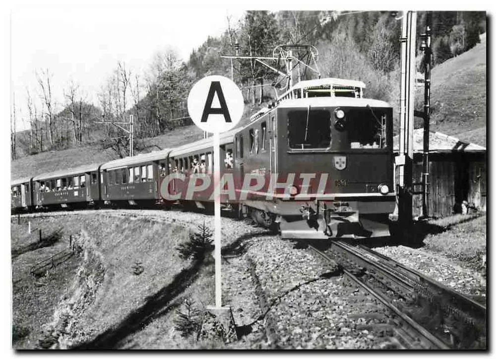 एसबीबी एचजीई 4/4 के बर्फीला ट्रेन — ब्रूनिगलाइन — अर्नस्ट एंड लूटविलर वर्लग, 100-4 - आगे