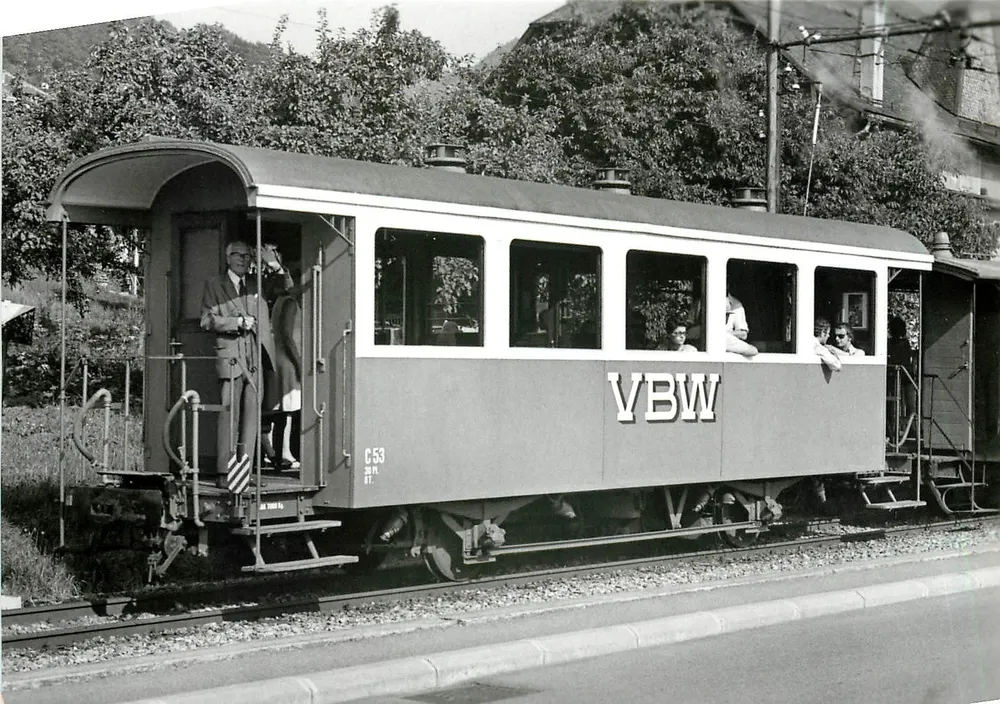 VBW B2 53 auf der Blonay-Bergbahn — Foto J-L. Rochaix - Vorderseite