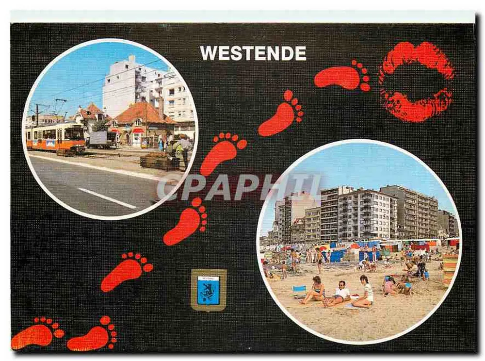 Westende — vista da praia e do trem — a. van maghem - Frente