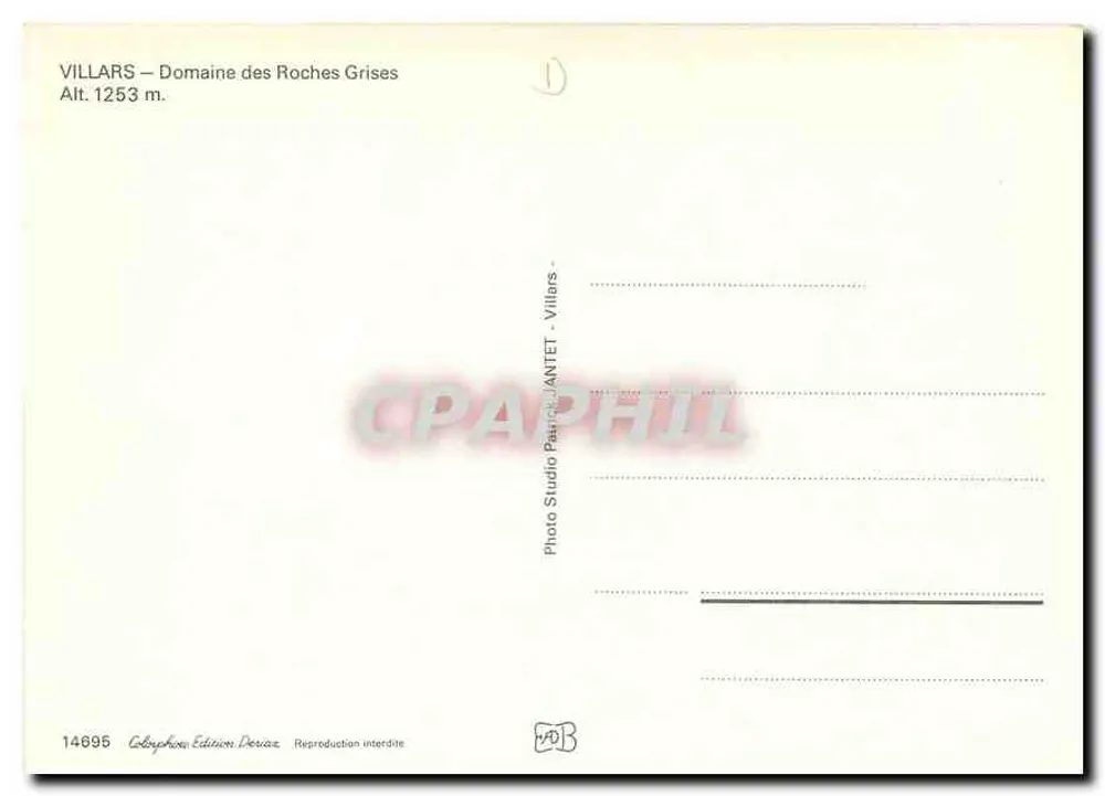 Villars — Domaine des Roches Grises — Edition Desaz - Back