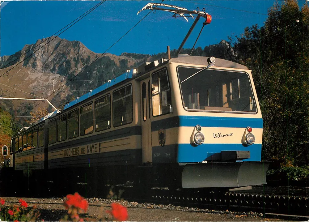 Trem dos Rochers de Naye — Automotriz Dupla Bhe 4/8 — Edição Photoglob SA, Zurique/Vevey - Frente