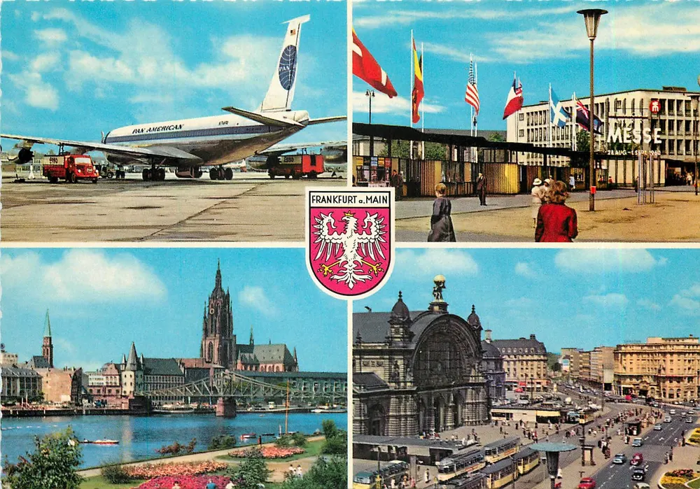 Frankfurt am Main — vista panorâmica — editor Reflax, n° 425/27 - Frente