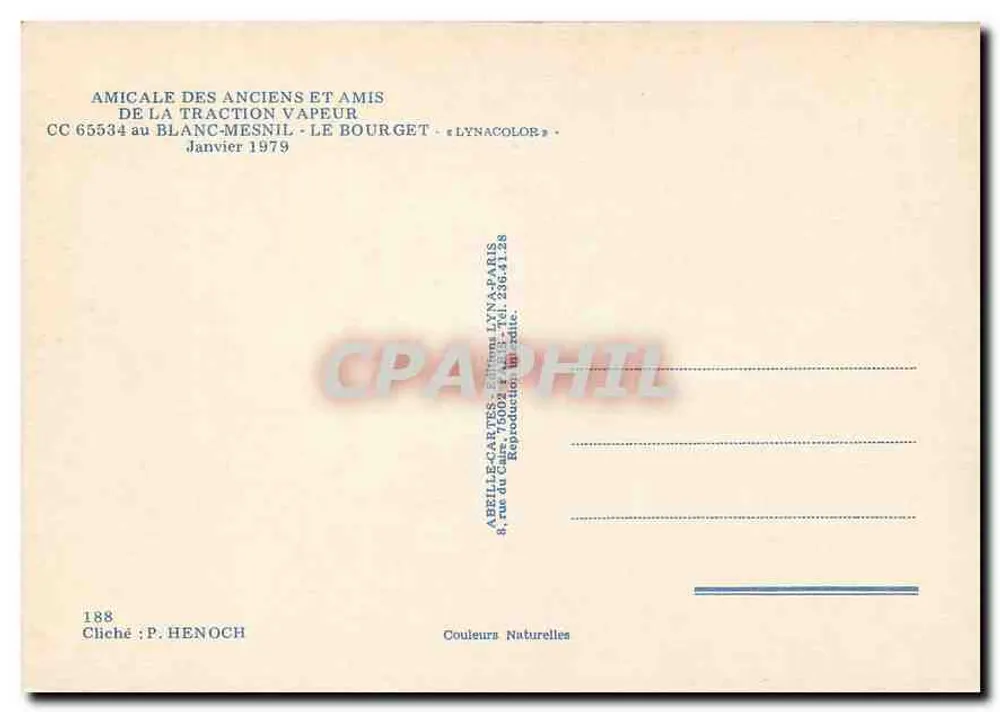 CC 65534 au Blanc-Mesnil - Le Bourget — Édition Lyna - Verso