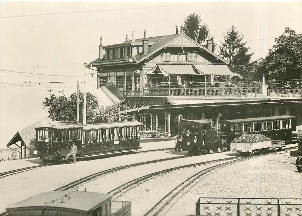 Correspondance MGI et GN en gare de Glion — BVA, Aloys Fauquez, 1018 Lausanne - Recto