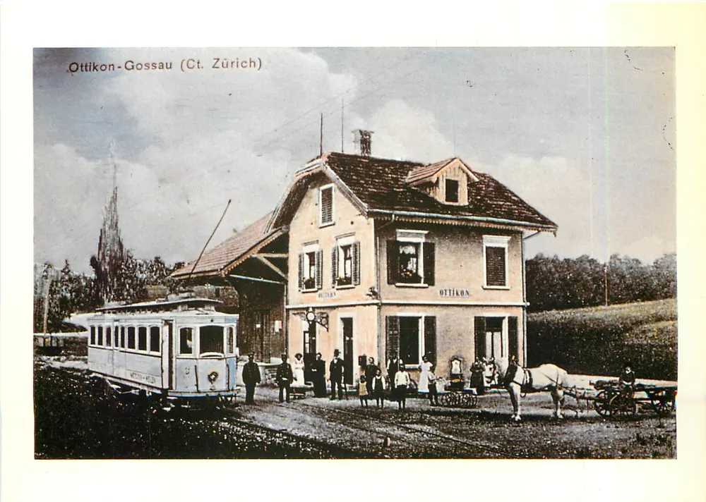 Ottikon-Gossau (Ct. Zürich) — Station — Publisher Ernst B. Lenzwiler, No. 73-9 - Front