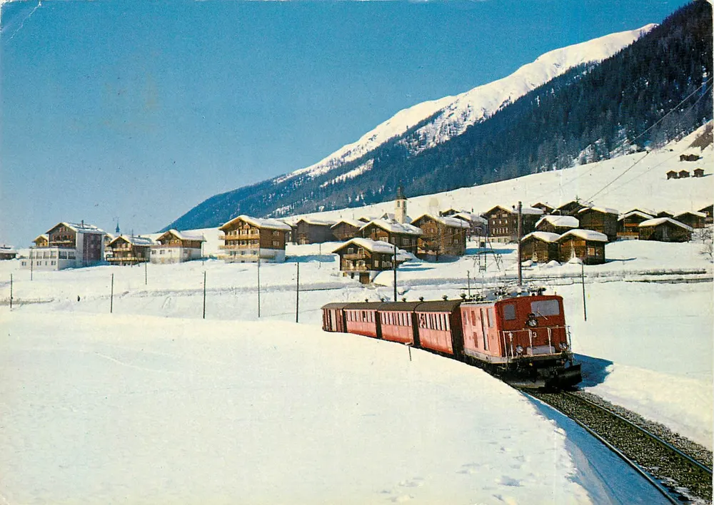 Gluringen 1336 m, Wallis — z Furka-Oberalp-Bahn — Foto Thol Klopfenstein - Awers