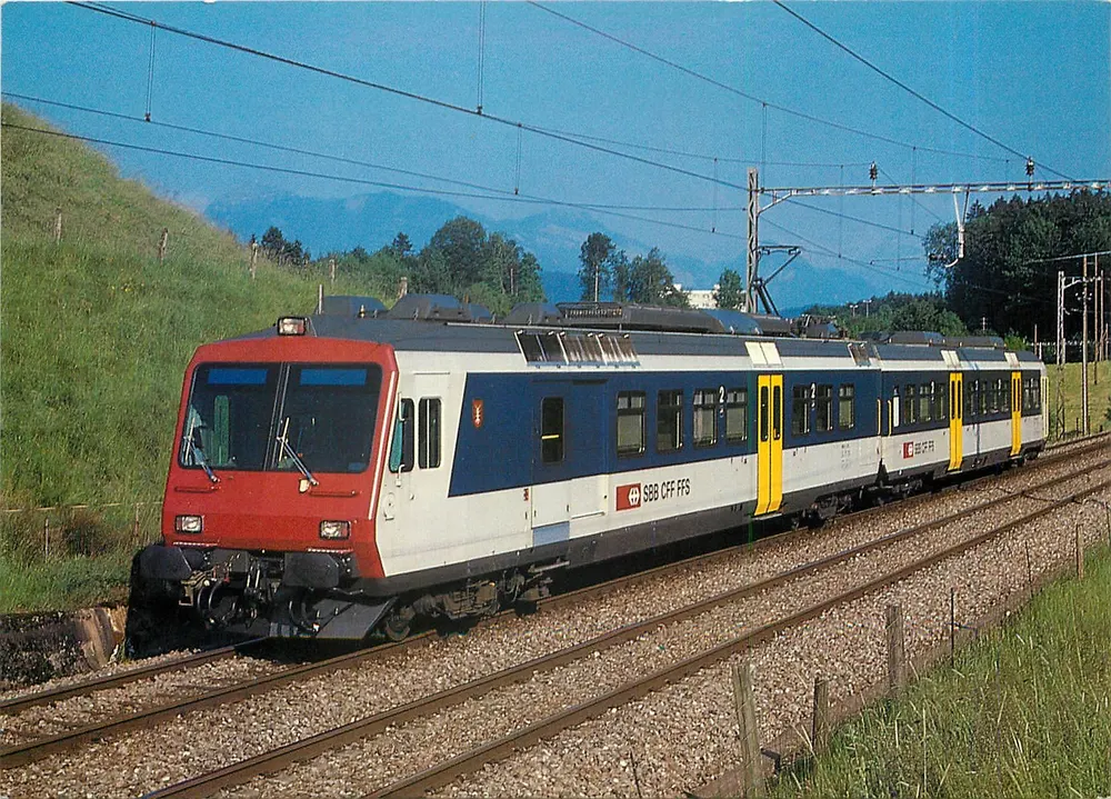 Train SBB CFF FFS — RBDe 4/4 2121 e Bt 29-34 927 — MINIREX AG - Frente