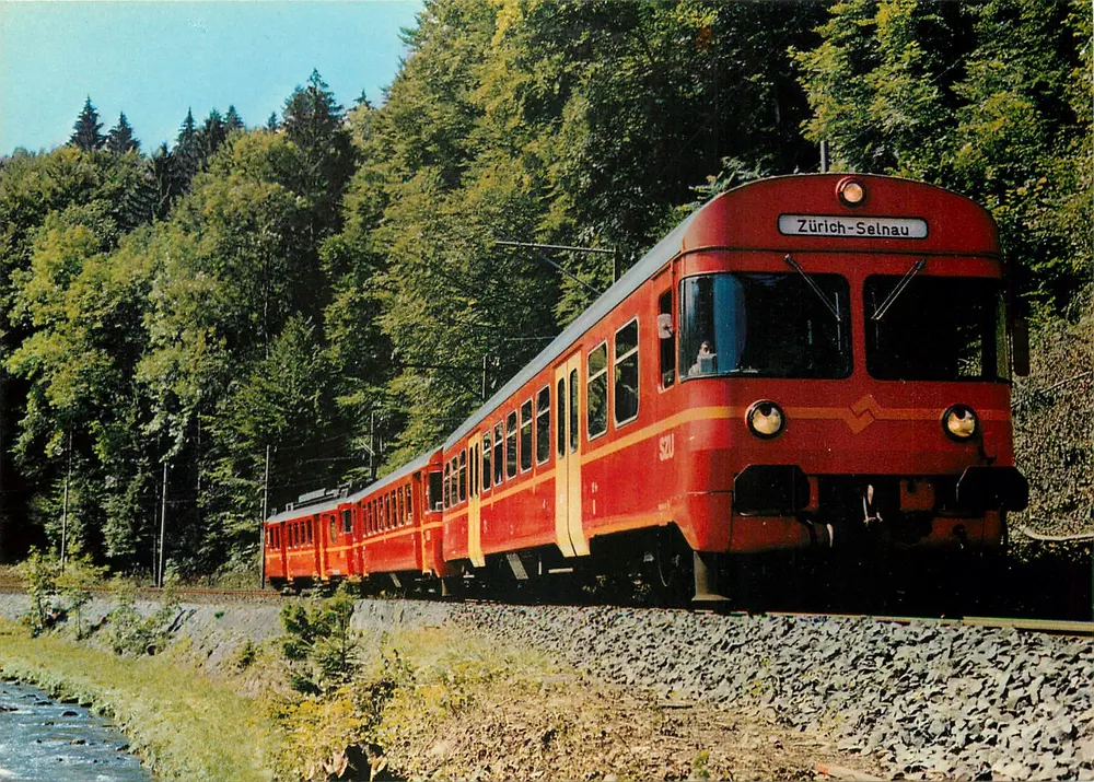 Train SZU Zürich-Selna — Sihltal-Zürich-Uetliberg-Bahn — Éditeur E. Baumann, Wilerthur - Recto
