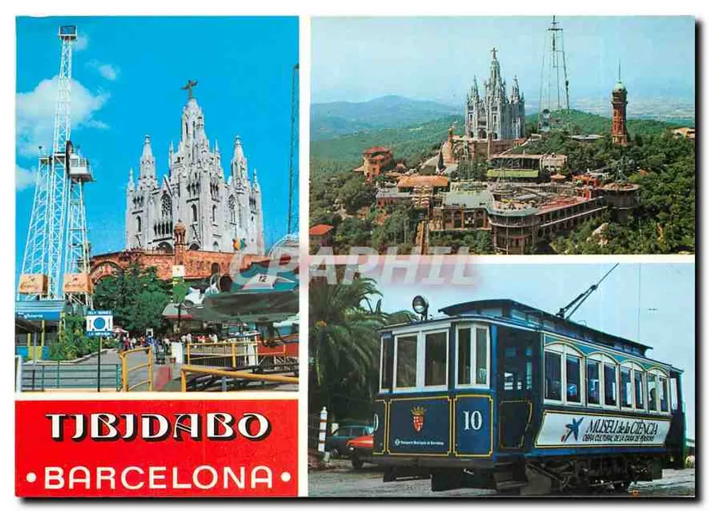 Tibidabo — Montserrat e teleférico — editor Pelayo, 60 - Barcelona - Frente