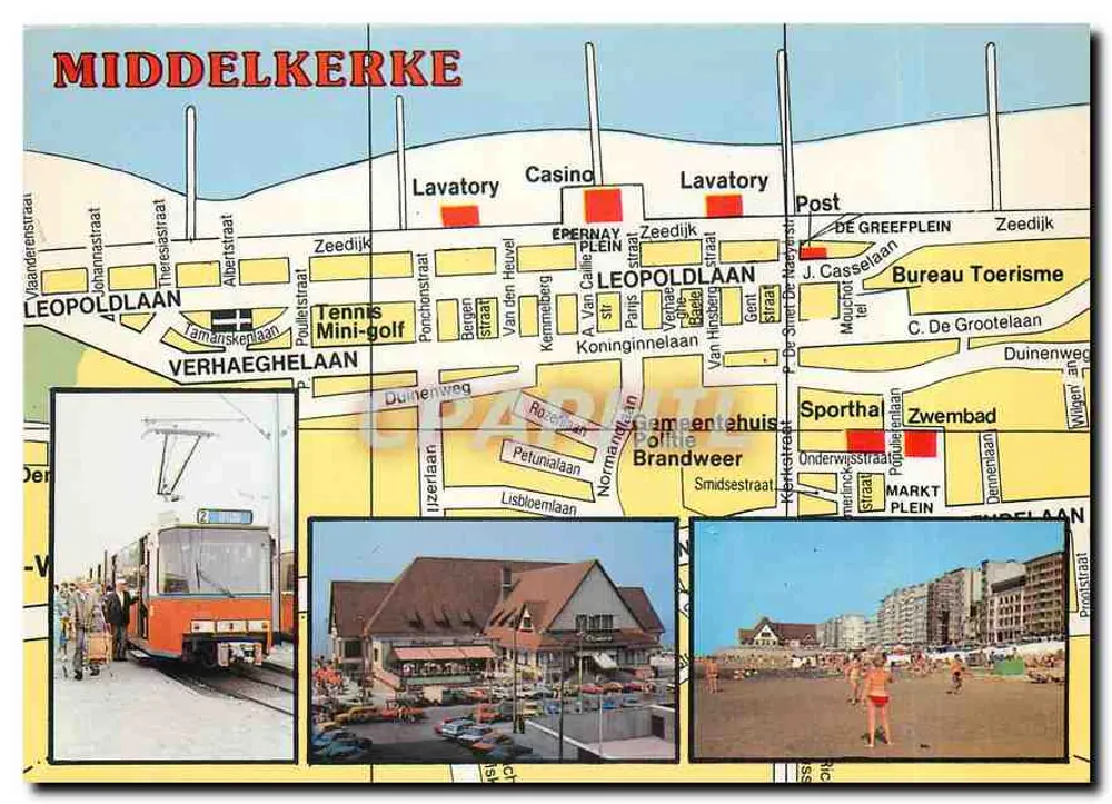 Middelkerke — cartão postal turístico — a.van miergum - oostende - Frente