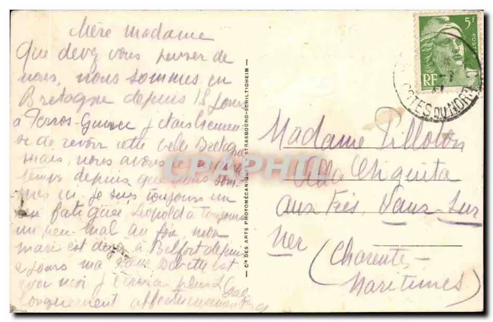 Ploumanach — Oratory of St-Guirec — publisher I.L.80 - Back