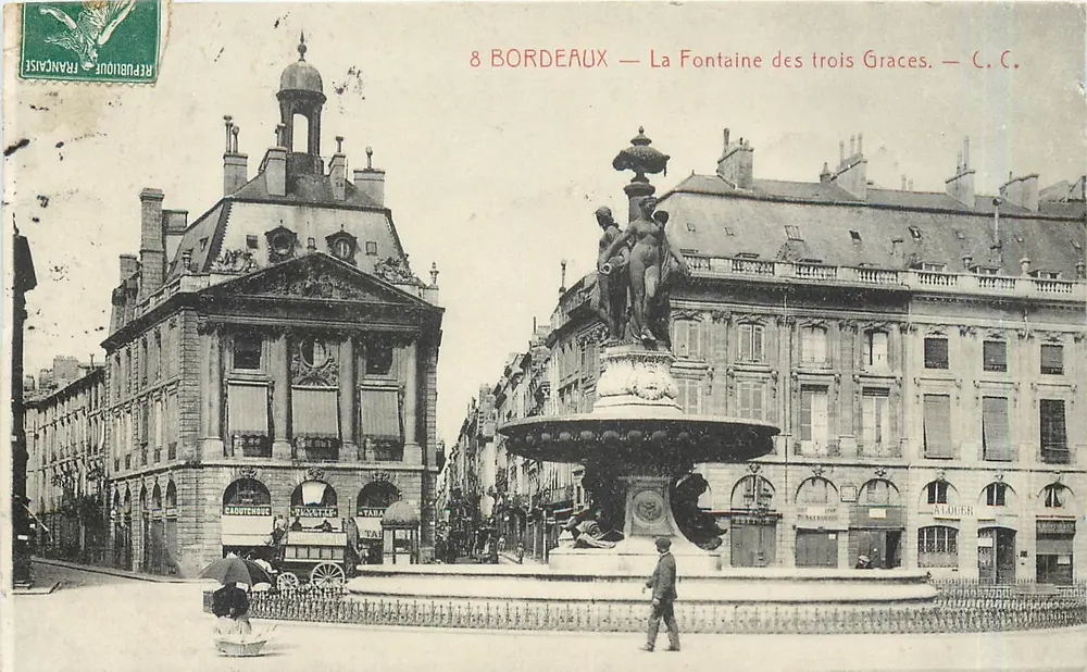 Bordeaux — La Fontaine des trois Grâces — C.C. - Recto