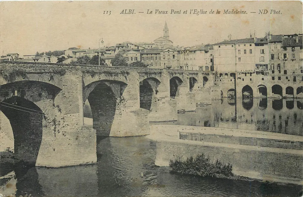 Albi — Der alte Brücke und die Kirche der Madeleine — ND Pbot. - Vorderseite