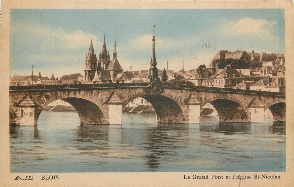 BLOIS — Der Große Brücke und die Kirche St-Nicolas — Cir des Arts Mécaniques, n°222 - Vorderseite