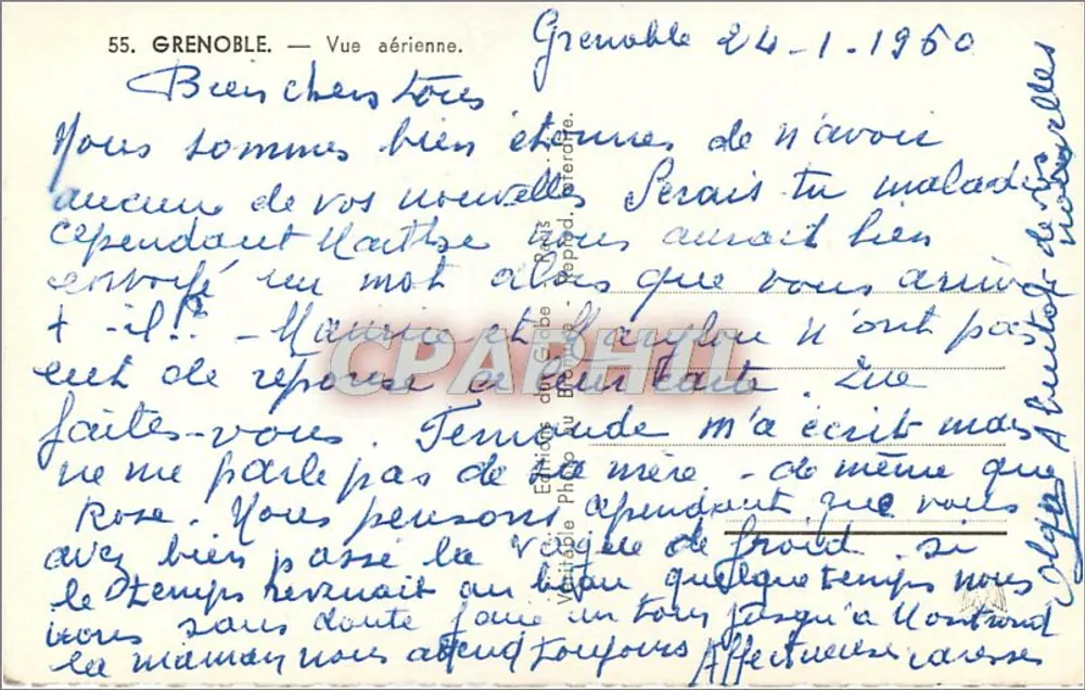 Grenoble — Vista aérea — Editora: Photo de France, n° 55 - Verso