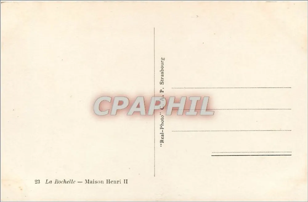La Rochelle — Casa Henri II — P. P. Strasbourg - Verso