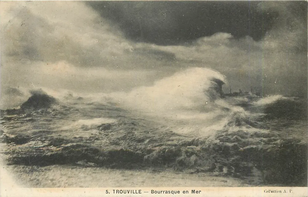Trouville — Tempestade no Mar — Coleção A. F. - Frente