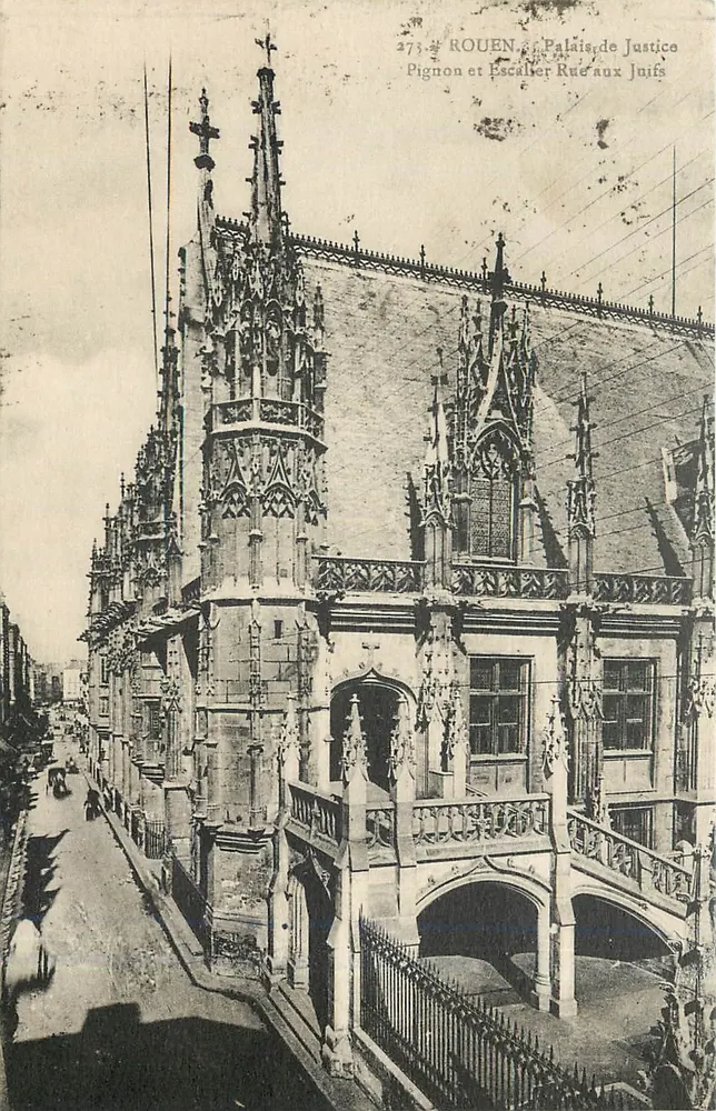 Rouen — Palácio de Justiça, rue aux Juifs — Pignon e Escalier — editor Pignon e Escalier, n° 273 - Frente