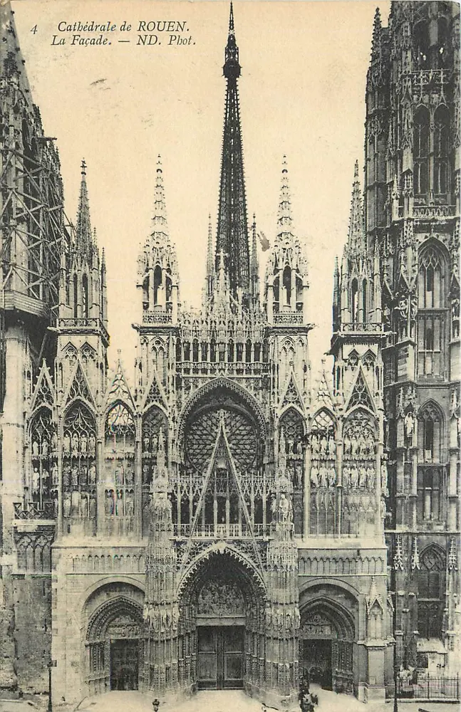 Catedral de ROUEN. A Fachada — ND, Fot. - Frente