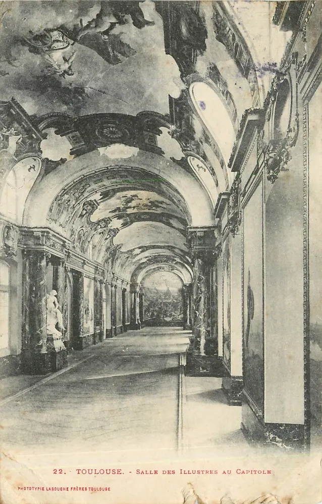 Toulouse - Salle des Illustres au Capitole — Phototypie Labouche Frères Toulouse, n°22 - Recto