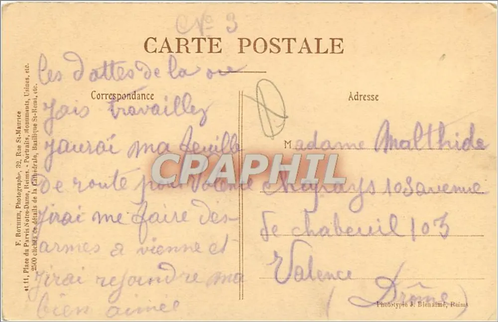 Reims - La Cathédrale — Côté Sud - Vue latérale — F. Rethier, Phot.-Editeur - Verso