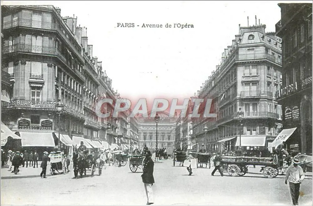 Paris - Avenida da Ópera — vista urbana — editor não identificado - Frente