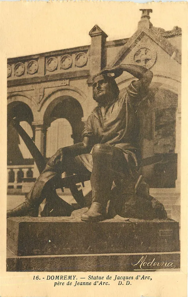 Domrémy — Estátua de Jacques d'Arc, pai de Joana d'Arc — Moderna, n°16 - Frente